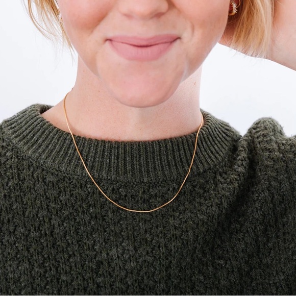 NEW IN BOX Hey June Skinny Box Necklace & Matching Bracelet - Picture 6 of 8